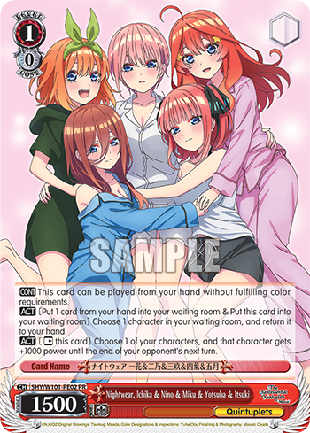 Nightwear, Ichika & Nino & Miku & Yotsuba & Itsuki