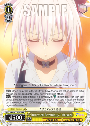 Increased Femininity? Matsuri