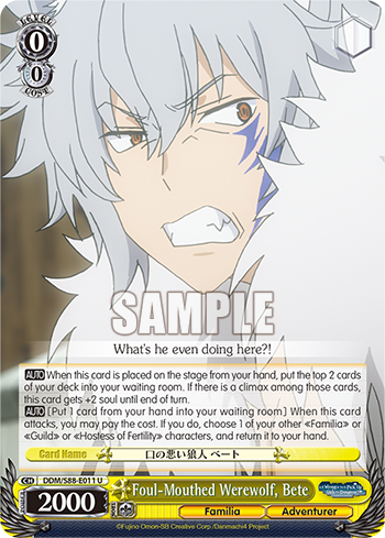 Foul-Mouthed Werewolf, Bete