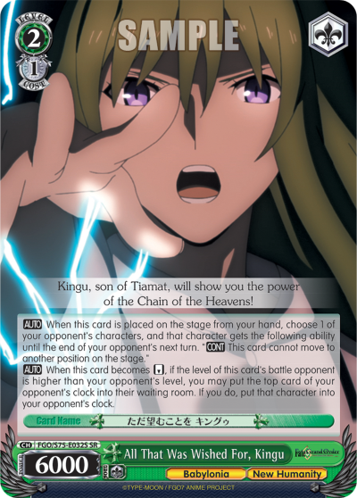 All That Was Wished For, Kingu