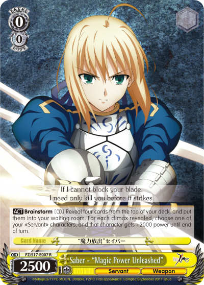 Saber - "Magic Power Unleashed"