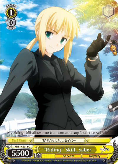 "Riding" Skill, Saber