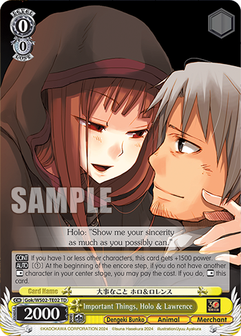 Important Things, Holo & Lawrence
