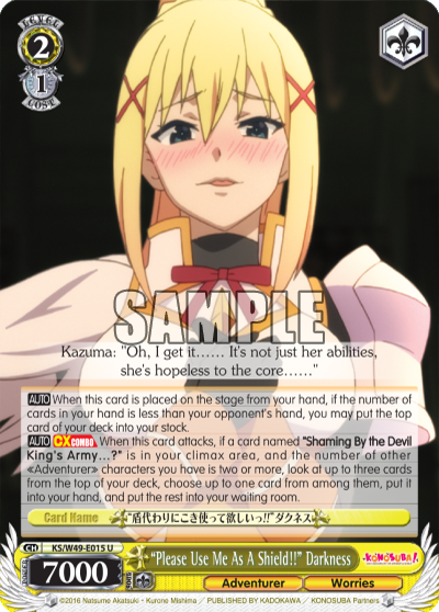 “Please Use Me As A Shield!!” Darkness