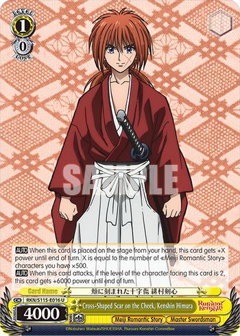 Cross-Shaped Scar on the Cheek, Kenshin Himura