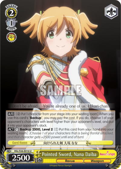 Pointed Sword, Nana Daiba