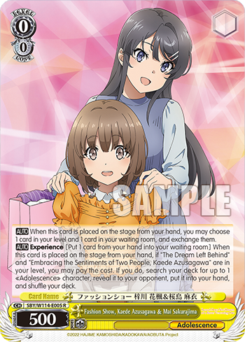Fashion Show, Kaede Azusagawa & Mai Sakurajima