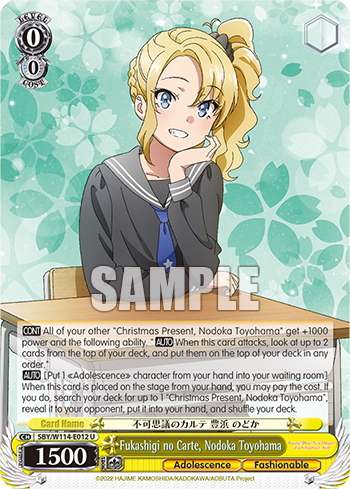 Fukashigi no Carte, Nodoka Toyohama