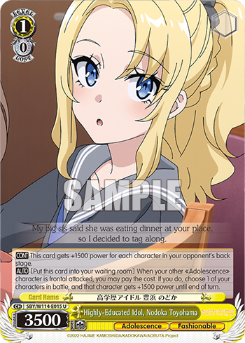 Highly-Educated Idol, Nodoka Toyohama