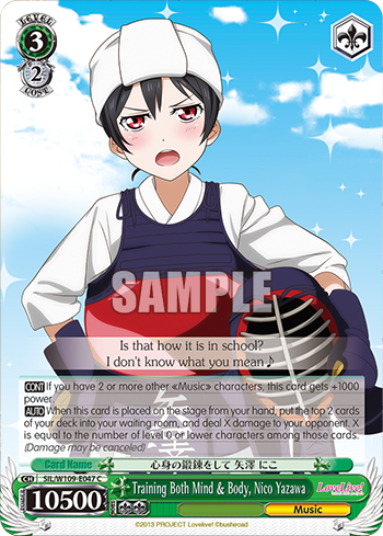 Training Both Mind & Body, Nico Yazawa