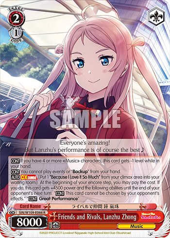 Friends and Rivals, Lanzhu Zhong