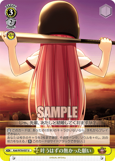 叶うはずの無かった願いカナウハズノナカッタネガイ