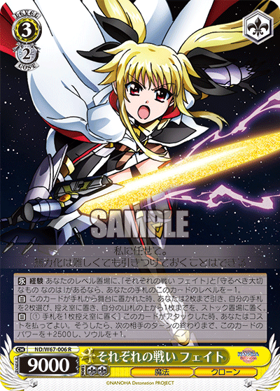 それぞれの戦い フェイトソレゾレノタタカイフェイト